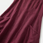 Women's Sleeveless A-Line Midi Dress with Pockets