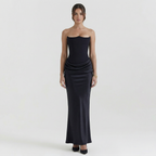 Women's Corset Strapless Maxi Dress