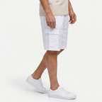 Men's Linen Cargo Shorts Drawstring Waist