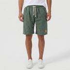 Men's Linen Shorts - Elasticated Waist Drawstring Summer Beach Shorts