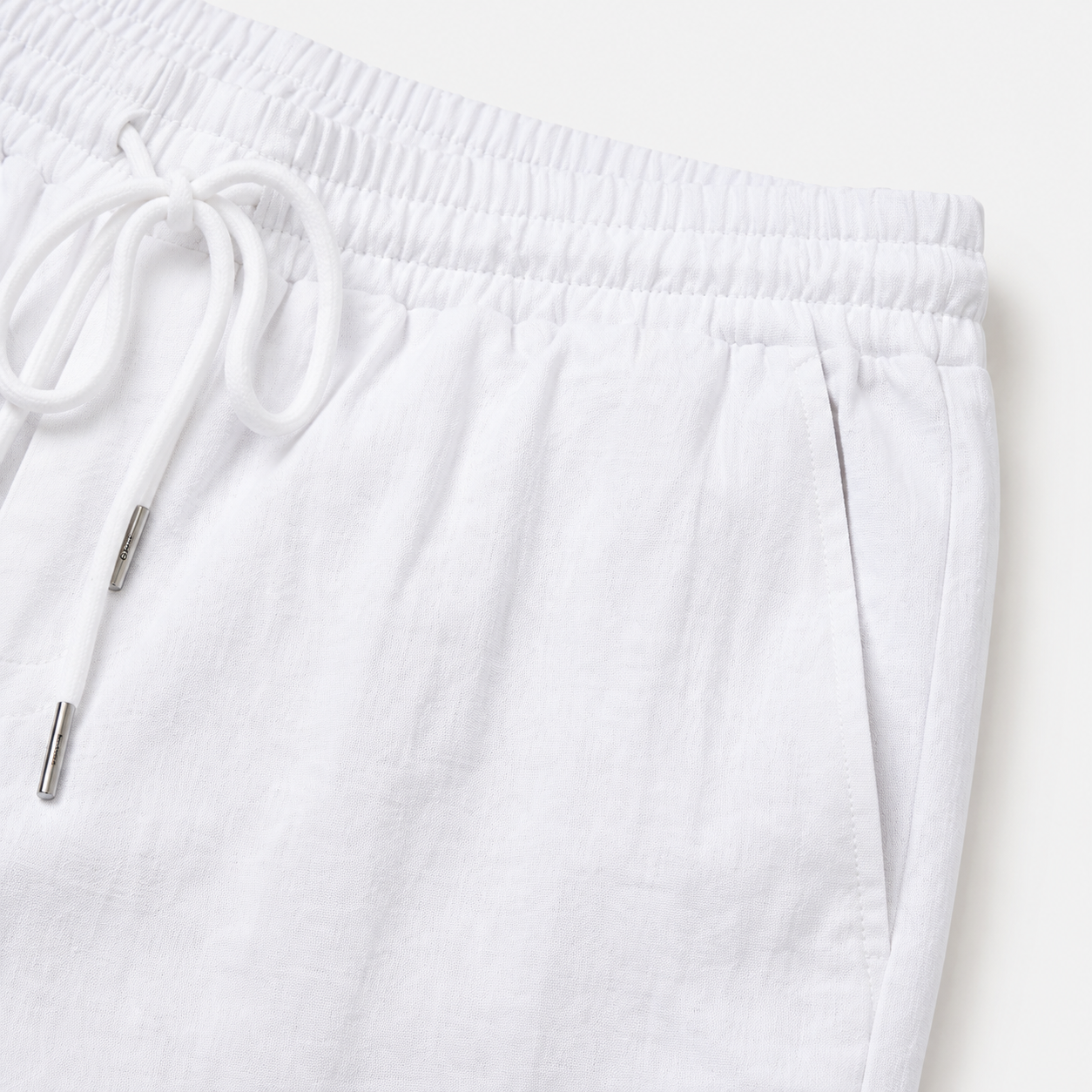 Men's Linen Cargo Shorts Drawstring Waist