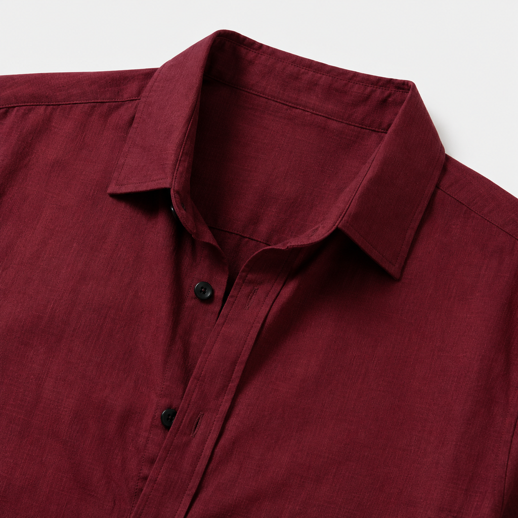 Men's Linen Buttoned Short Sleeve Shirt and Shorts Two Piece Set